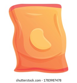 Potato chips pack icon. Cartoon of potato chips pack vector icon for web design isolated on white background