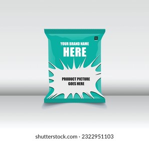 Potato Chips Package Design in 3D format vector 