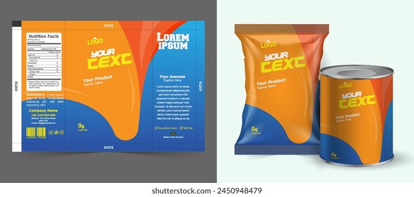 Potato chips package design, foil bags with the original file in 3d illustration. Chip's packaging ideas | chip packaging, packaging vector, eps