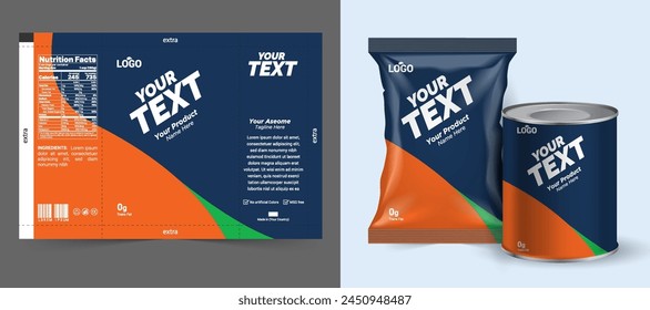 Potato chips package design, foil bags with the original file in 3d illustration. Chip's packaging ideas | chip packaging, packaging vector, eps