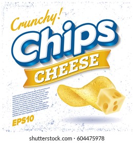 Potato Chips. Package design. Logo design. Cheese taste