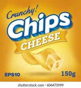 Potato Chips. Package design. Logo design. Cheese taste