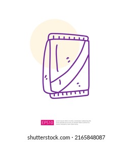 potato chips package doodle icon