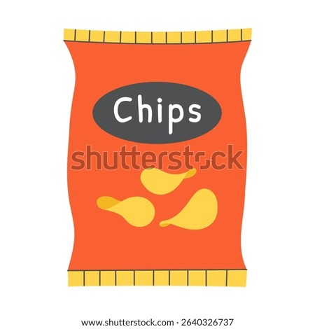 Potato chips packaging. Vector illustration.