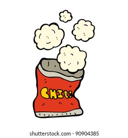 potato chips packet cartoon