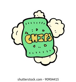 potato chips packet cartoon