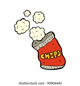 potato chips packet cartoon