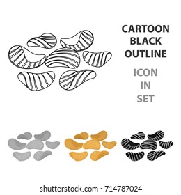 Potato chips with seasoning. Snack to beer. Pub single icon in cartoon style vector symbol stock illustration.