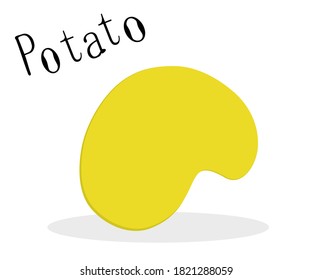Potato chips, sliced, vector illustration American food
