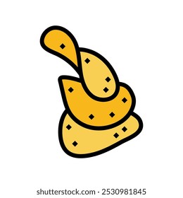 potato chips snack food color icon vector. potato chips snack food sign. isolated symbol illustration