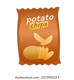 Potato chips snack. Vector file format. Editable vector.