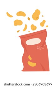 Potato Chips Snack Vector Illustration