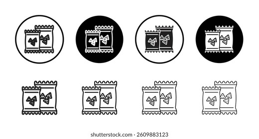 Potato chips Snacks bag icon Simple thin outline