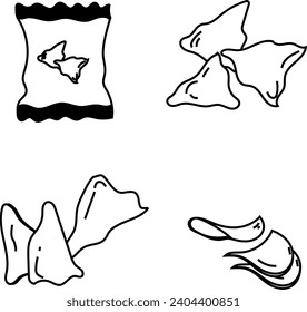 Potato Chips Vector Graphic - Crunchy and Flavorful Snack Delight