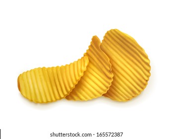 Potato Chips, Vector Illustration