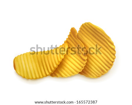 Potato Chips Vector Illustration Stock Vector (Royalty Free) 165572387