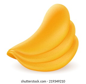 potato chips vector illustration isolated on white background