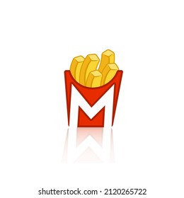 plantilla de diseño del logotipo del vector de chips de papa