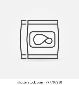 Potato Chips vector minimal icon or design element in thin line style