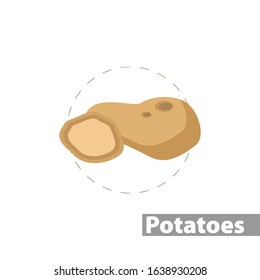 Potato color icon. isolated vector illustration