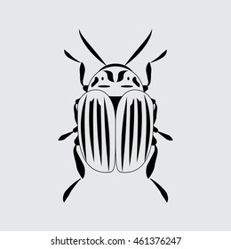 Potato or Colorado beetle symbol. Simple icon