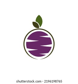 Potato Combination With circle,Minimalist Style Logo Design Editable
