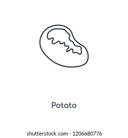 Potato concept line icon. Linear Potato concept outline symbol design. This simple element illustration can be used for web and mobile UI/UX.