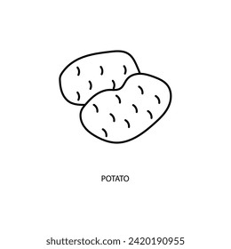 potato concept line icon. Simple element illustration. potato concept outline symbol design.