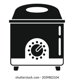 Potato deep fryer icon simple vector. Oil machine. Electric fry basket