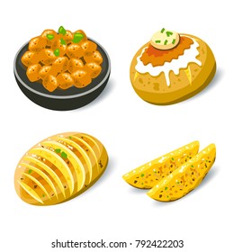 Potato dish Vector