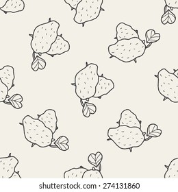 potato doodle seamless pattern background