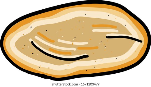 Dibujo de papa, ilustración, vector sobre fondo blanco.