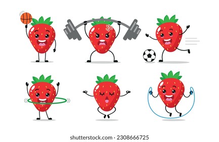 Potato Exercise Sport Activity Vector Illustration Sticker