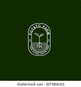 potato farm logo in the vector