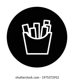 potato fast food icon vector