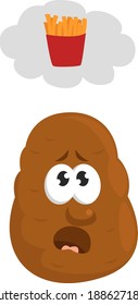 Potato fears ,illustration,vector on white background