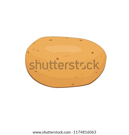 potato flat. Vector illustration of potatoes for soup. food and restaurants. for business cards advertising, in the style of flat design.