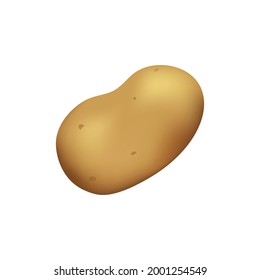 Potato Food Emoji Vector Design. Nutrition Art Illustration Agriculture Fresh Farm Product. Potato isolated on white background. 