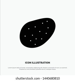 Potato, Food,  solid Glyph Icon vector