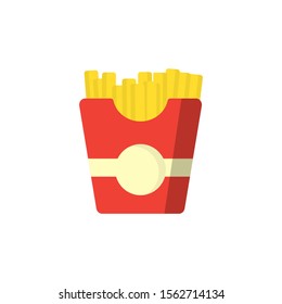 Potato french fries color icon. Simple line, outline vector of fast foot icons for ui and ux, website or mobile application