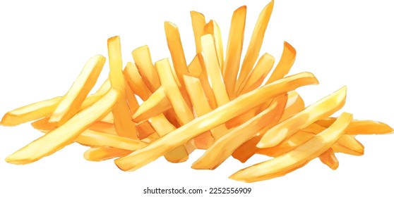 Pflaumen-Frites mit handgezeichneter Illustration, einzelne Vektorgrafik