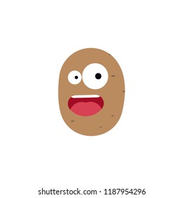 potato funny cartoon vector