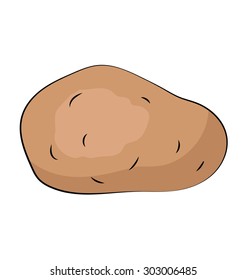 Potato Hand Drawn Vector Icon 