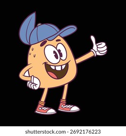 La patata con sombrero feliz