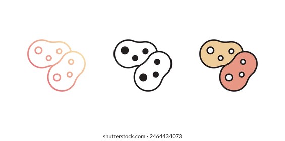Potato icon design with white background stock illustration
