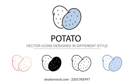 Potato icon design with white background stock illustration