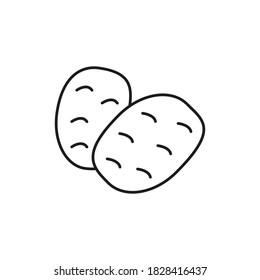 potato icon element of vegetables icon for mobile concept and web apps. Thin line potato icon can be used for web and mobile. Premium icon on white background