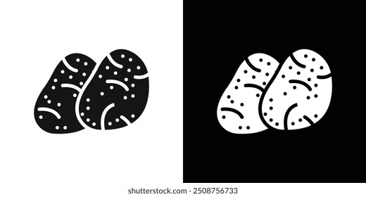 Potato icon Flat fill set collection