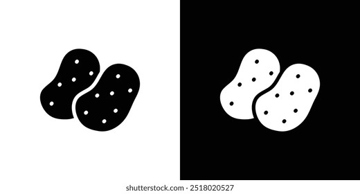 Potato icon Flat fill set collection