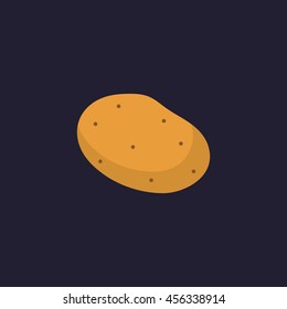 potato icon in flat style